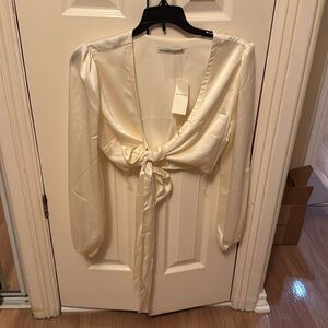 Abercrombie Satin Wrap Crop Top